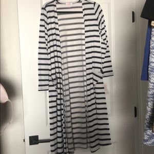 Black and White Lulaore Sarah Duster Cardigan